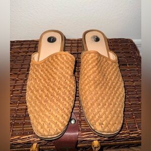 Tan Woven Mules size 7.5